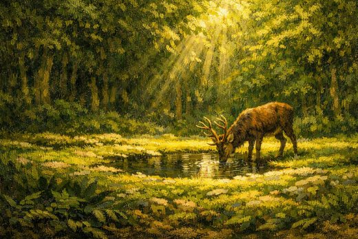 Verdant Grove — a deep green wooded grove