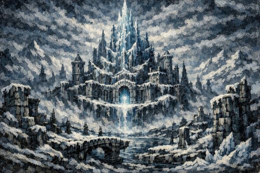 Frostpeak — a frozen mountain summit