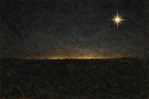 Radiant Star — a shining star over a bright landscape